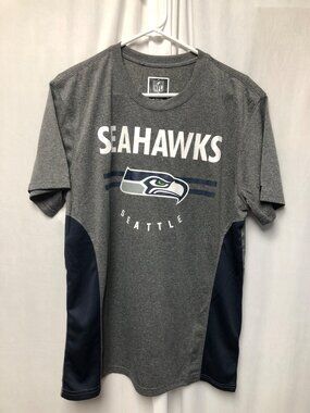 NFL Team Apparel Seattle Seahawks Mens Size Large Gray Short Sleeve T-Shirt NEW